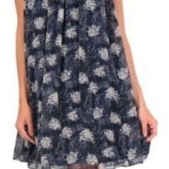 NWT Joie mini dress sz med. Black and grey floral print lined with black - Picture 3 of 16